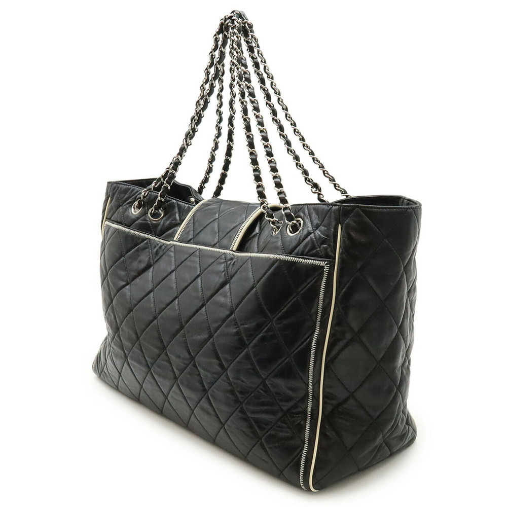 CHANEL Black Leather Tote Bag - Picture 3 of 9